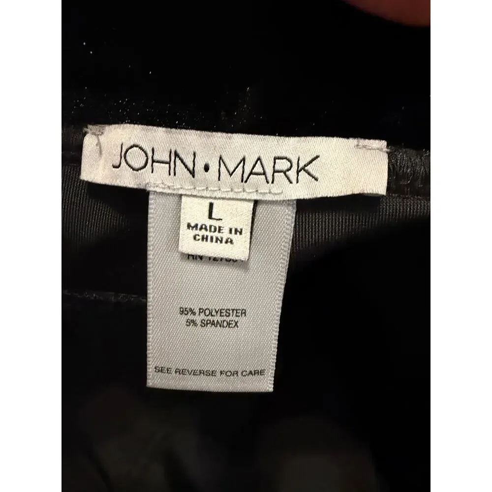 John Mark Black Velvet Leggings with Pockets Size Large NWT - Picture 4 of 4